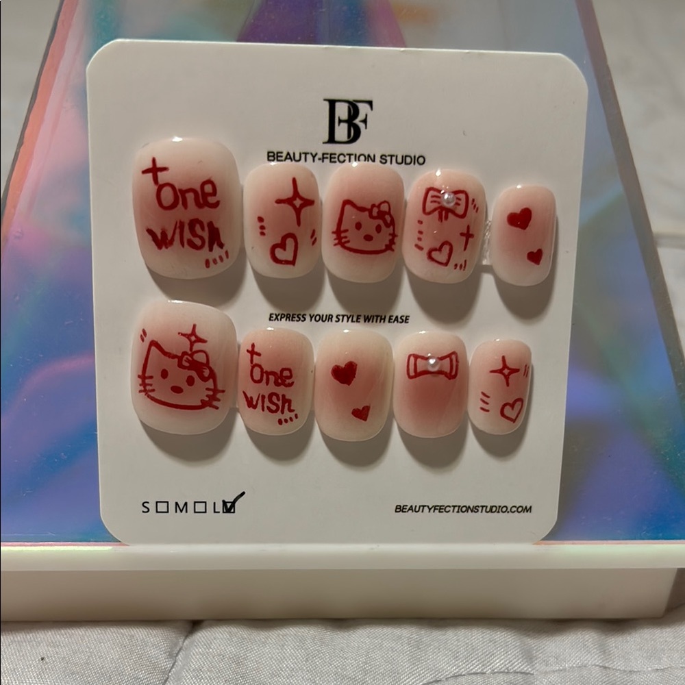 Nail Art Set - Pink and Red